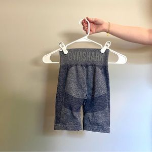 GYMSHARK Mottled Blur and Gray Bike Shorts XS Workout Pants